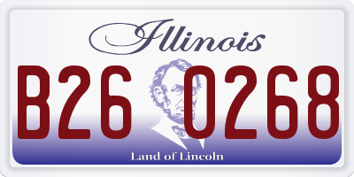 IL license plate B260268