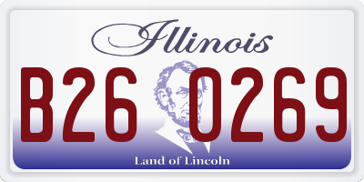 IL license plate B260269