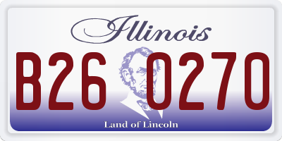 IL license plate B260270