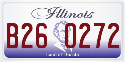 IL license plate B260272
