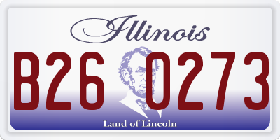 IL license plate B260273