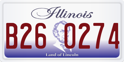 IL license plate B260274