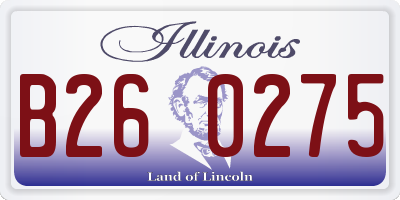 IL license plate B260275