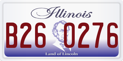 IL license plate B260276