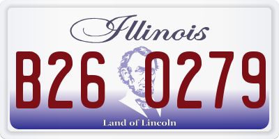 IL license plate B260279