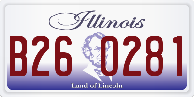 IL license plate B260281