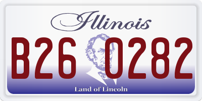 IL license plate B260282