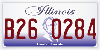 IL license plate B260284