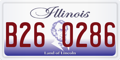 IL license plate B260286