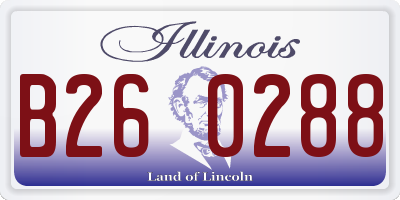 IL license plate B260288