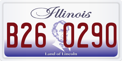 IL license plate B260290