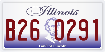 IL license plate B260291