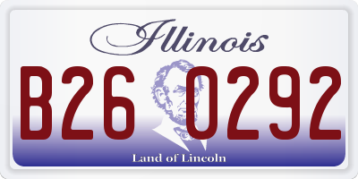 IL license plate B260292
