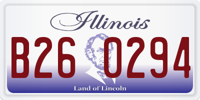 IL license plate B260294