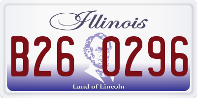 IL license plate B260296