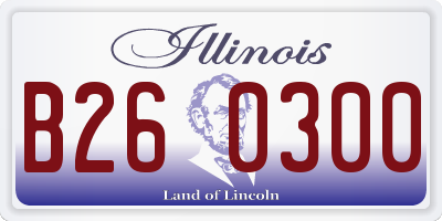 IL license plate B260300