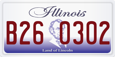 IL license plate B260302