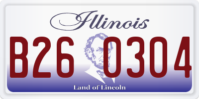 IL license plate B260304