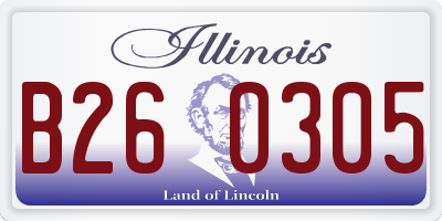 IL license plate B260305