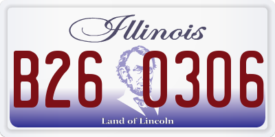 IL license plate B260306
