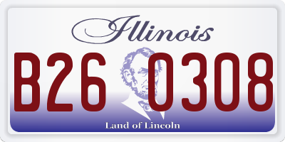 IL license plate B260308