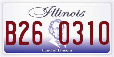 IL license plate B260310