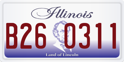 IL license plate B260311