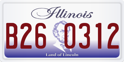 IL license plate B260312