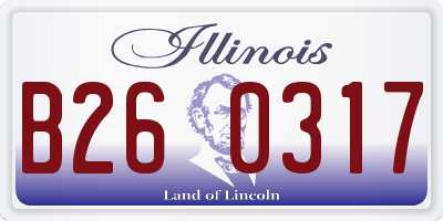 IL license plate B260317