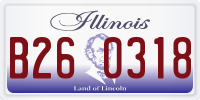 IL license plate B260318