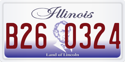 IL license plate B260324