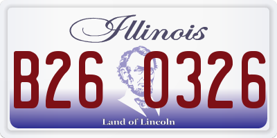 IL license plate B260326