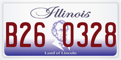 IL license plate B260328