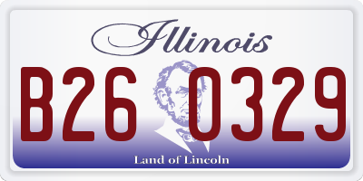 IL license plate B260329