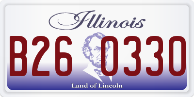IL license plate B260330