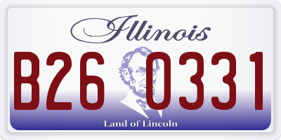IL license plate B260331