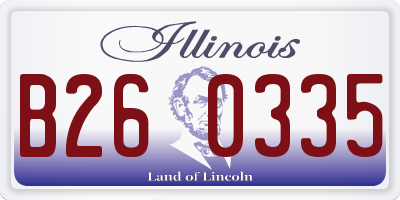 IL license plate B260335