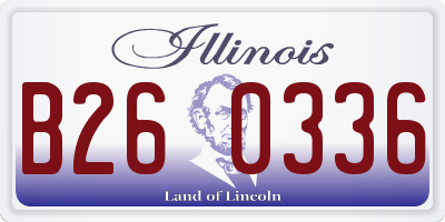 IL license plate B260336