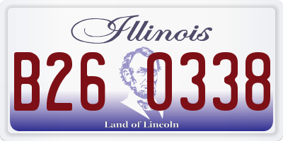 IL license plate B260338