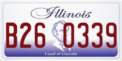 IL license plate B260339