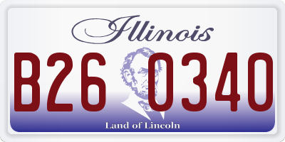 IL license plate B260340