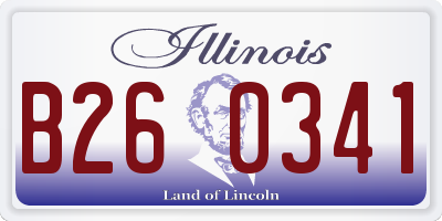 IL license plate B260341