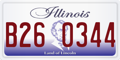 IL license plate B260344