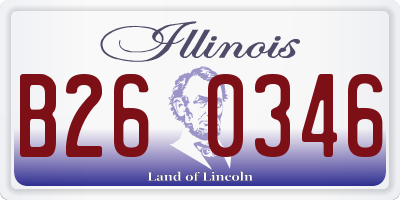 IL license plate B260346
