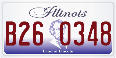 IL license plate B260348