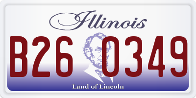 IL license plate B260349