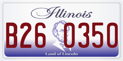 IL license plate B260350