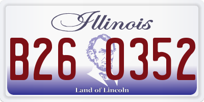 IL license plate B260352