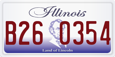 IL license plate B260354
