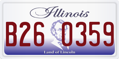 IL license plate B260359